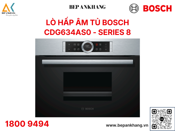 Lò hấp Bosch CDG634AS0 - 450mm - Nhập khẩu Đức